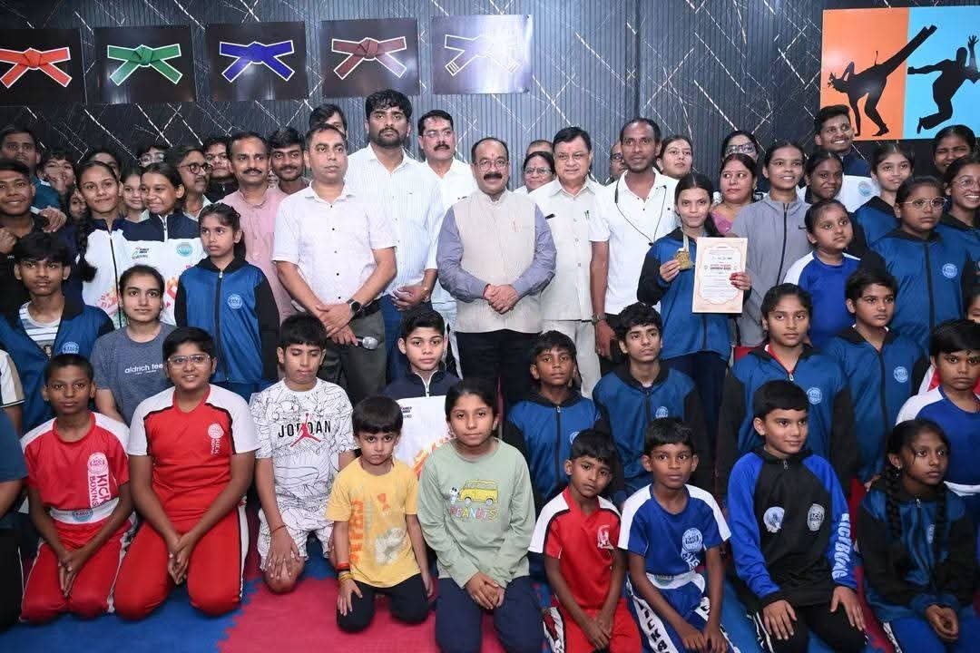 Medal winners with guests at CMA Kickboxing Academy